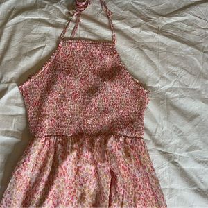 NWT Koko + Mason Pink Leopard Halter Maxi Dress, Size XL